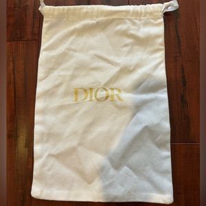 DIOR White Drawstring Shoes Dust Bag